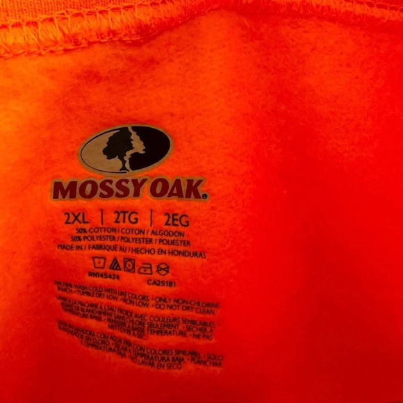 Mossy Oak orange men’s hoodie - Picture 3 of 7